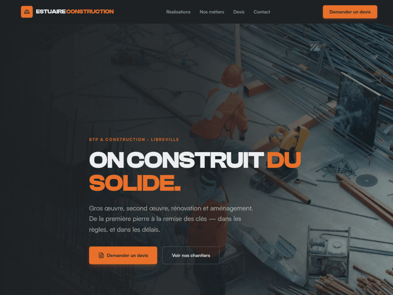 Aperçu du site Entreprise BTP